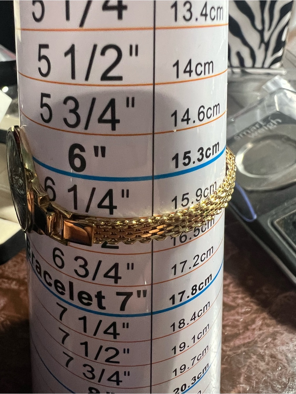 Reed & Barton Gold bracelet with Sunburst Dial - Picture 5 of 5